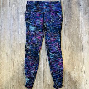 Athleta Rainbow Ankle Leggings size Medium